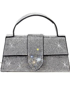 Rhinestone Allover Chic Design Handle Bag - Body By J'ne