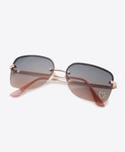 Rhinestone Heart Metal Frame Sunglasses - Body By J'ne