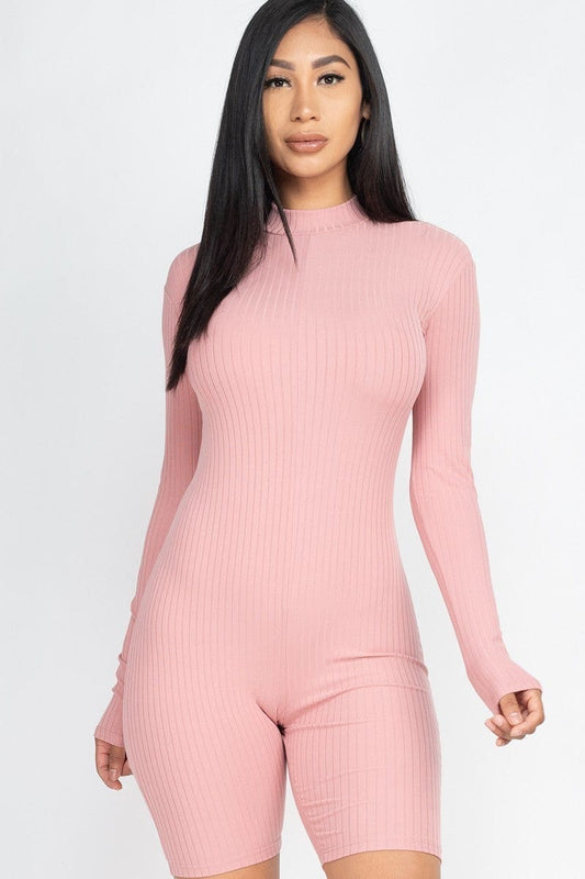 Ribbed Knit Romper - Body By J'ne