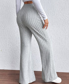 Ribbed Wide Leg Long Pants - Body By J'ne