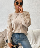 Round Neck Long Sleeve Sweater - Body By J'ne