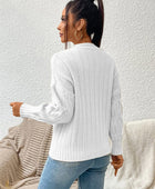 Round Neck Long Sleeve Sweater - Body By J'ne