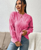 Round Neck Long Sleeve Sweater - Body By J'ne