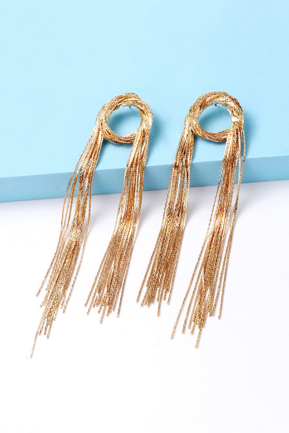 Round Shape Fringed Copper Earrings - Body By J'ne