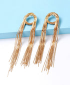 Round Shape Fringed Copper Earrings - Body By J'ne