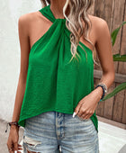 Ruched Grecian Sleeveless Blouse - Body By J'ne