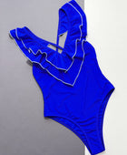 Ruffled Crisscross Backless One-Piece Swimsuit - Body By J'ne