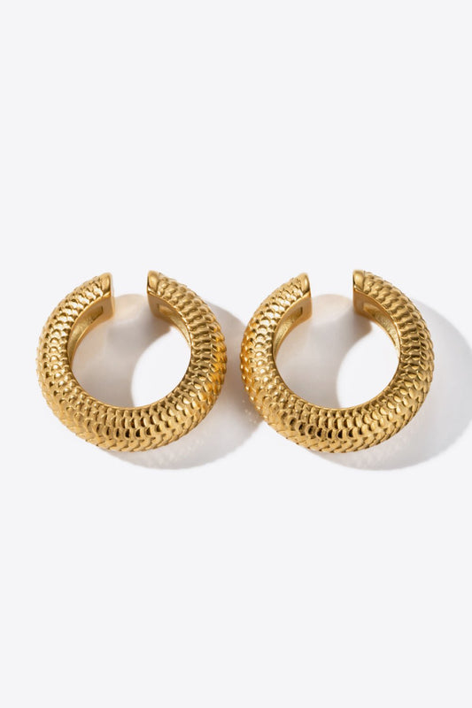 Scale Stainless Steel Cuff Earrings - Body By J'ne