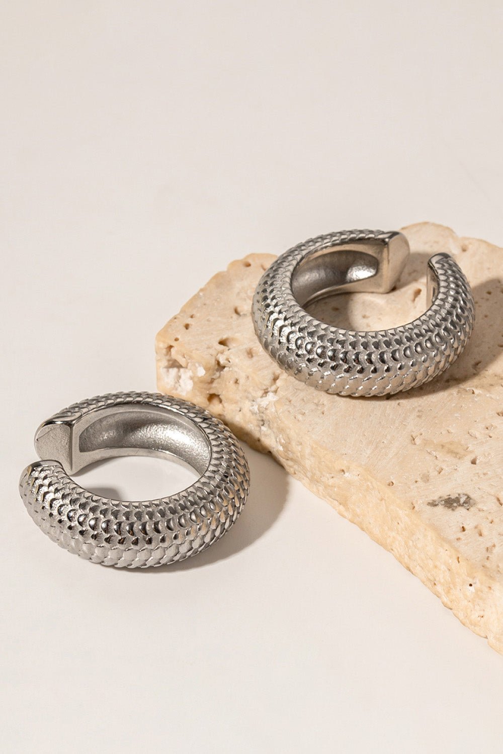 Scale Stainless Steel Cuff Earrings - Body By J'ne
