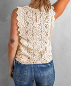 Scalloped V-Neck Lace Tank - Body By J'ne