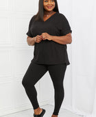 Self Love Full Size Brushed DTY Microfiber Lounge Set in Black - Body By J'ne