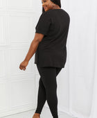 Self Love Full Size Brushed DTY Microfiber Lounge Set in Black - Body By J'ne