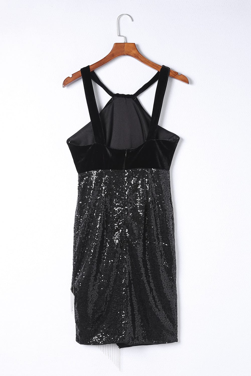 Sequin Fringe Detail Sleeveless Dress - Body By J'ne