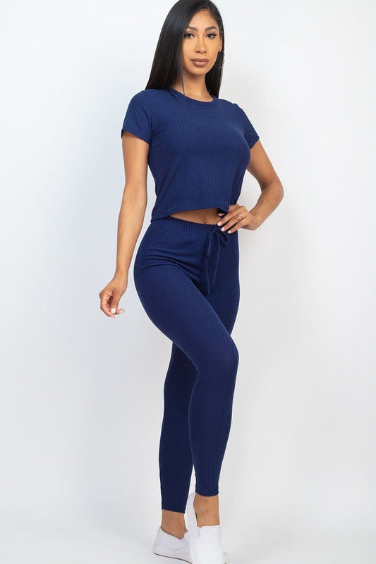 Short Sleeve Top & Leggings Set - Body By J'ne