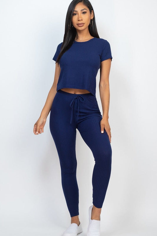 Short Sleeve Top & Leggings Set - Body By J'ne