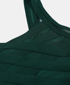 Sleeveless Spliced Mesh Midi Bandage Dress - Body By J'ne