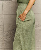 Smocked Waist Wide Leg Printed Long Pants - Body By J'ne