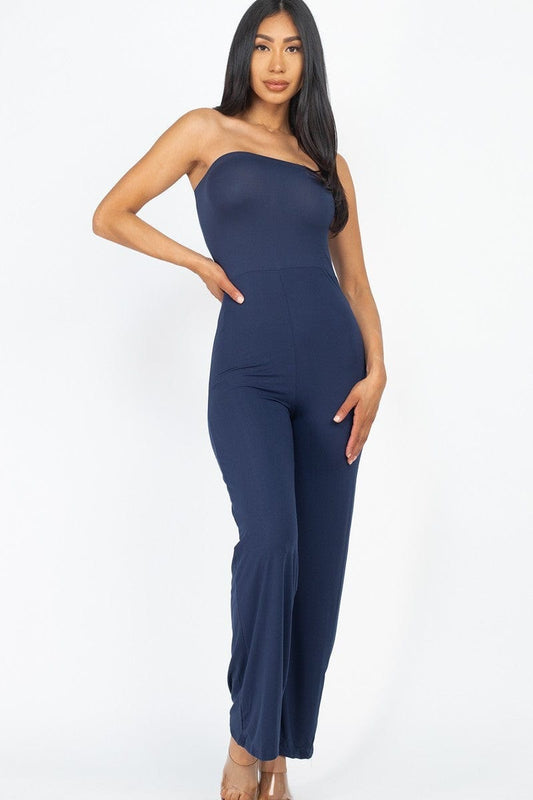Solid Strapless Jumpsuit - Body By J'ne