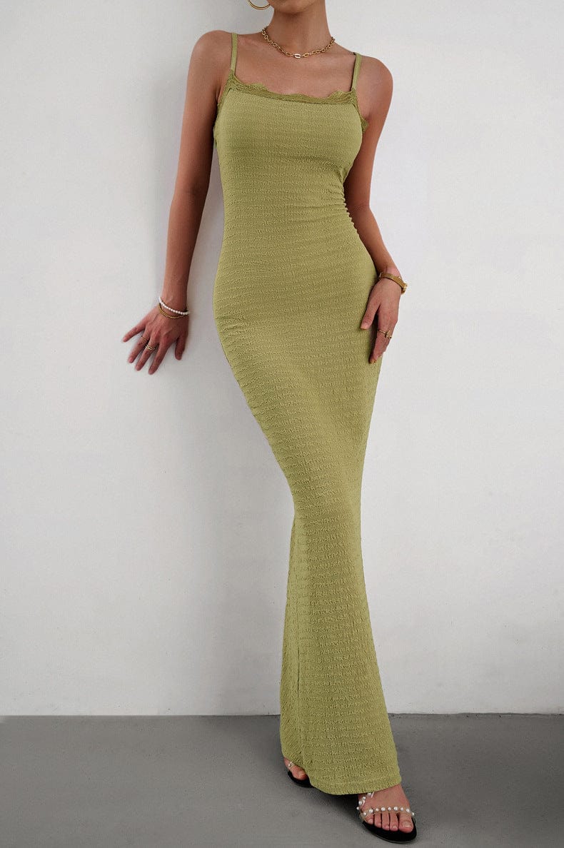 Spaghetti Strap Maxi Fishtail Dress - Body By J'ne