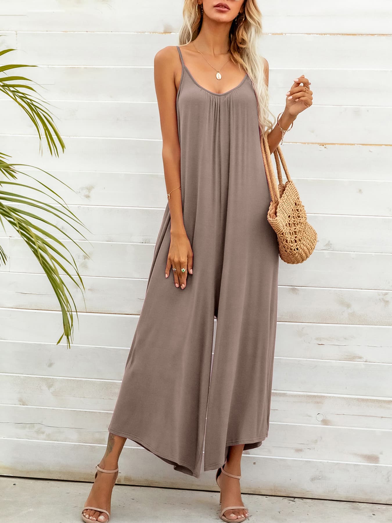 Spaghetti Strap Scoop Neck Jumpsuit - Body By J'ne