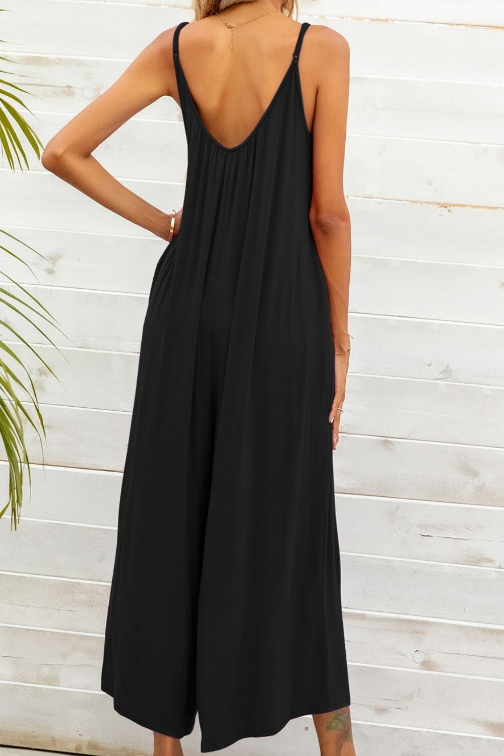 Spaghetti Strap Scoop Neck Jumpsuit - Body By J'ne