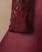 Spliced Lace High-Low Long Sleeve Dress - Body By J'ne