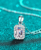 Square Moissanite Pendant Chain Necklace - Body By J'ne