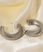 Stainless Steel Scale C-Hoop Earrings - Body By J'ne