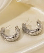 Stainless Steel Scale C-Hoop Earrings - Body By J'ne