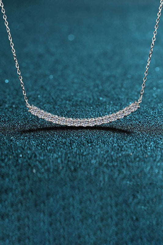 Sterling Silver Curved Bar Necklace - Body By J'ne