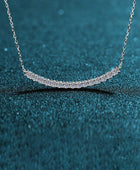 Sterling Silver Curved Bar Necklace - Body By J'ne