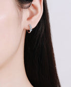 Sterling Silver Moissanite Huggie Earrings - Body By J'ne