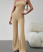 Strapless Lace-Up Jumpsuit - Body By J'ne