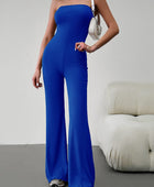 Strapless Lace-Up Jumpsuit - Body By J'ne