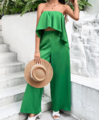 Strapless Top and Wide Leg Pants Set - Body By J'ne