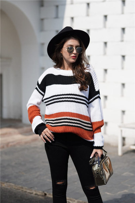 Striped Boat Neck Sweater - Body By J'ne