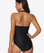 Striped Cutout Spliced Mesh Halter Neck One-Piece Swimsuit - Body By J'ne