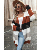 Striped Open Front Longline Cardigan - Body By J'ne