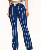 Striped Raw Hem Jeans - Body By J'ne