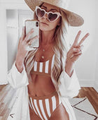 Striped Tank High Waist Bikini - Body By J'ne