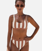 Striped Tank High Waist Bikini - Body By J'ne