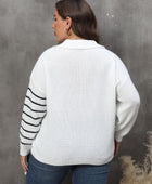 Striped V-Neck Sweater - Body By J'ne