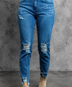 Stylish Distressed Cropped Jeans - Body By J'ne