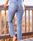 Stylish Distressed Cropped Jeans - Body By J'ne