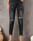 Stylish Distressed Cropped Jeans - Body By J'ne