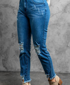 Stylish Distressed Cropped Jeans - Body By J'ne