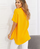 Summer Breeze Gauze Short Sleeve Shirt in Mustard - Body By J'ne