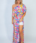 Sunshine & Blossoms Full Size Floral Smocked Maxi Skirt - Body By J'ne