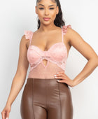 Sweetheart Cut-out Cami Ruffled Bodysuit - Body By J'ne