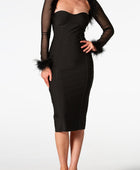 Sweetheart Neck Slit Knee-Length Dress - Body By J'ne